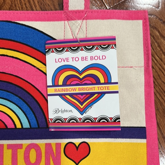 NWT Brighton Rainbow Bright Tote Pride month - Picture 2 of 7